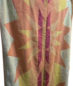 Vintage Terry Treasure of California Vivid Stripes Sonne Strandtuch Retro Celestial  - Bild 1 von 7