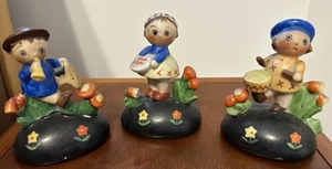 Vintage Japan Porzellan Erzgebirgische Figuren Deutscher Stil Art Deco 3er Set - Bild 1 von 4