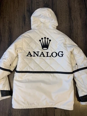 Chaqueta de Snowboard Burton Analog AG Talla Mediana, Blanca Foto 1 de 4