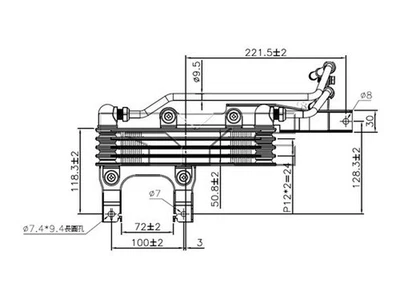 TYC 19025 Automatic Transmission Oil Cooler For 13-18 Acura RDX Foto 1 de 4