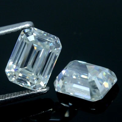 Natural DE Color VVS1 Clarity Excellent Cut 2.5x3 MM Emerald Pair White Diamond - Изображение 1 из 4