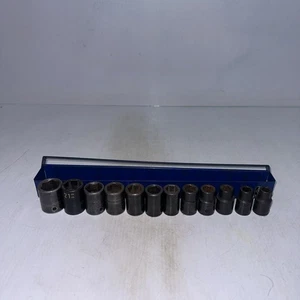 Juego de enchufes de impacto poco profundo métrico Matco Tools 12 piezas 1/2" unidad 6 pt 10-19,21,22 mm - Imagen 1 de 9