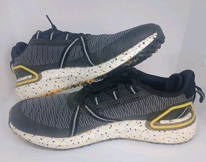 Zapatos de golf Adidas Solarthon negros moteados sin clavos talla 12 FZ1024 usados una vez - Imagen 1 de 8