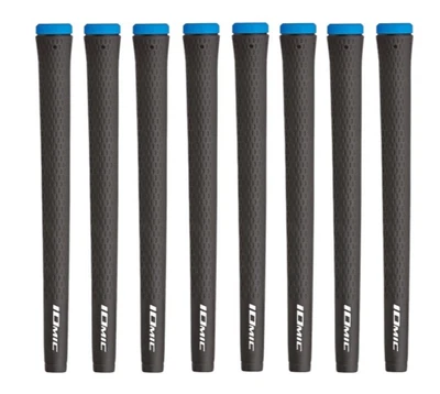 Empuñaduras de golf Iomic adhesivas de gran tamaño 3,5 negras con tapa azul elige la cantidad nuevas Foto 1 de 4