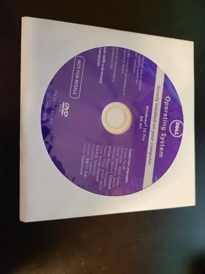 Dell Windows 10 Pro 64-bit Reinstallation Disc DVD SEALED - Image 1 of 2