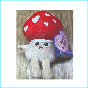 Valentine’s Mushroom Plush with Hearts – Red Cap Kawaii Stuffed Animal Gift - Picture 1 of 13