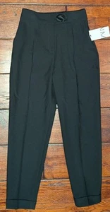 Zara Women's Black Straight Fit Pleated Dress Pants Black Viscose Blend Sz S NWT - Picture 1 of 12