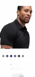 Unbound Merino Men’s Polo Black Size Medium $125 MSRP - Picture 1 of 7