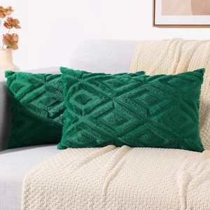 decorUhome Spring Couch Throw Pillow 20" x 12" (Pack of 2), Green - Picture 1 of 9