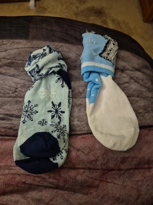 Snowman And Snowflake Christmas Socks - Image 1 of 4