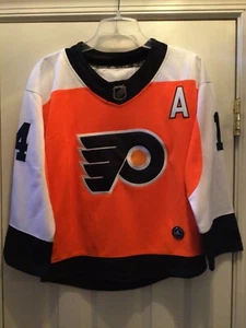 Sean Couturier Philadelphia Flyers #14 Captain Jersey Adidas Youth S/M Stitched - Picture 1 of 4