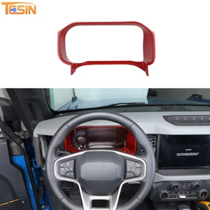 Red Interior Dashboard Instrument Frame Cover Trim Ring For Ford Bronco 2021-23 - Picture 1 of 9