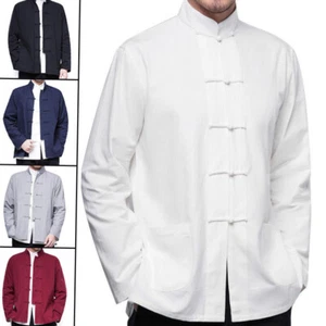 Bruce Kung Fu Coat Jacket Wingchun Uniform Men Traditional Chinese Tang Suit - Picture 1 of 17