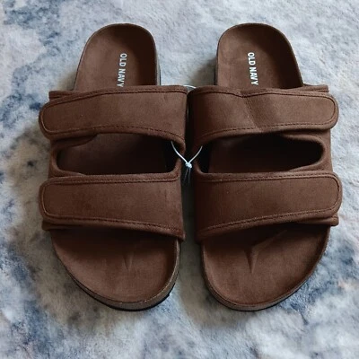 Sandalias Old Navy Doble Correa Gamuza Hombre Coñac Talla 6/7 Foto 1 de 4