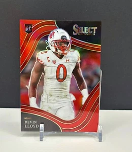 2022 PANINI SELECT DRAFT PICKS DEVIN LLOYD ROOKIE RED PRIZM /149 UTAH UTES AR1 - Picture 1 of 2