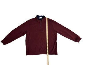 Tommy Bahama Pullover Herren Gr. L rot/blau 1/4 Zip Wendesweatshirt Erwachsene - Bild 1 von 13