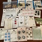 Vintage Lot Buttons On Cards Buckle And More Notions 