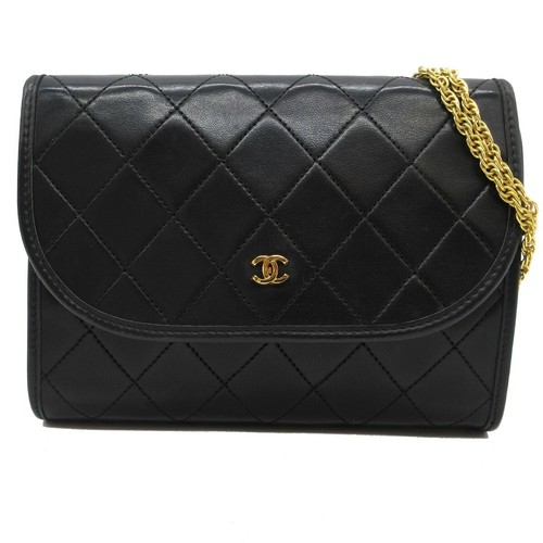 Borsa a tracolla CHANEL CC Mini Matelasse 17 catena pelle nera GHW Francia M949