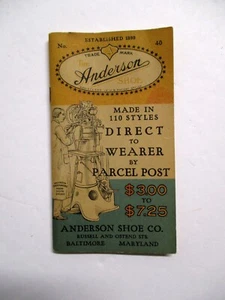 Vintage 1899 The Anderson Shop Shoe Catalogue Booklet to Order - Picture 1 of 6