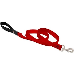 Dog Leash by Lupine in 1" Wide Red 6-Foot Long with Padded Handle - Picture 1 of 3