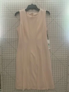 NEW Size 8 Women's Calvin Klein Sleeveless Knee Sheath Lined Dress Pink $134.00 - Picture 1 of 5