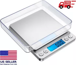 Digital Scale 2000g x 0.1g Jewelry Gold Silver Coin Gram Pocket Size Herb Grain - Picture 1 of 12