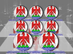 8 x Autocollant ROND Résine 3D Relief Drapeau Nice - Adhésif - Imagen 1 de 1