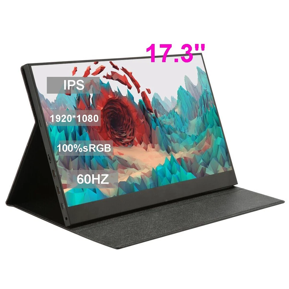 Portable Monitor 17.3 Inch 1080P FHD IPS HDR Type C FreeSync Gaming Monitor - Image 1 of 4