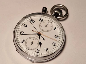 Reloj Bolsillo Nero LEMANIA ” Segundo Dividido Cronógrafo Rattrapante Gran Tamaño 65 mm - Imagen 1 de 17