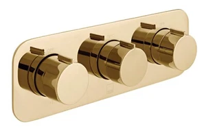 VADO TABLET ALTITUDE 3 OUTLET THERMOSTATIC VALVE BRIGHT GOLD IND-T128/3-H-ALT-BG - Picture 1 of 2