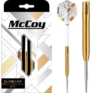 McCoy Sabergrip Tungsten Darts Set 18g-26g Gold mehrere Gewichte, Flugoptionen - Bild 1 von 6
