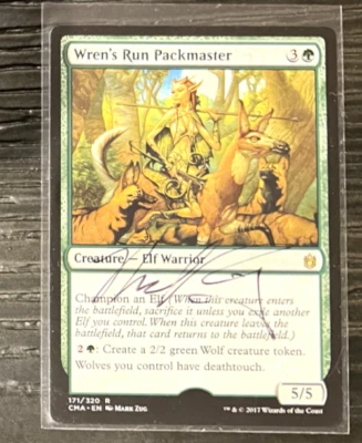 MTG Wren's Run Packmaster 171 CMA AUTO Signed Artist Proof Mark Zug /50 - Image 1 of 2