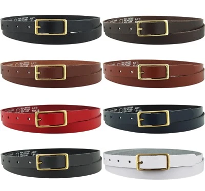 Ledergürtel 100 % echt Leder Damengürtel Vascavi Gurt Damen Gürtel Gold Schnalle