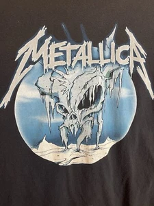 METALLICA Tour Ice Skull Graphic Bay Island T Shirt Size Adult Medium Black - Picture 1 of 6