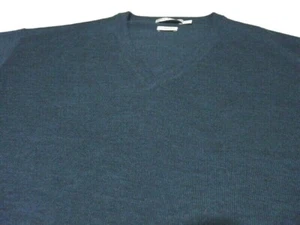 Peter Millar XXL 2XL Blue V-Neck Pullover Sweater 100% Extra fine Merino Wool - Picture 1 of 11