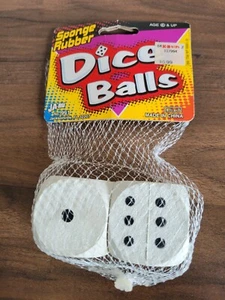 Vintage Dice Balls Sponge Rubber KB Toys Novelty 90s NOS New JA-RU Bounce Roll - Picture 1 of 8