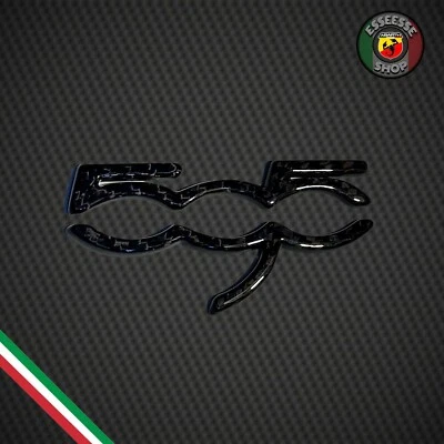 Cover Logo plancia 595 in Vero Carbonio Fiat 500 Abarth 595 695 cruscotto