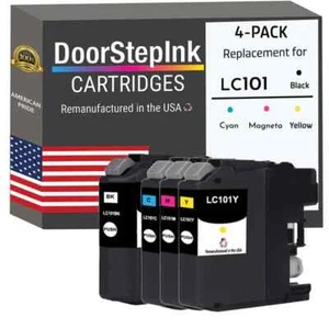 DoorStepInk kompatible Tintenpatronen für Brother LC101 B CM Y 4 PK-USA - Bild 1 von 5