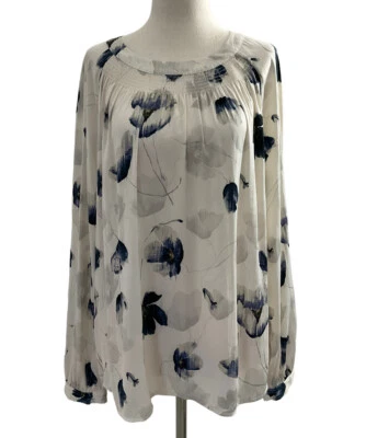 Ava And Viv Womens Size X plus / XL Floral Long Sleeve Blouse Top #3•• - Image 1 of 4