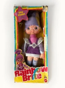 Vintage NEU in BOX 18"" Rainbow Brite schüchtern violette Puppe 1983 Mattel * Box beschädigt - Bild 1 von 12