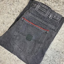 Le Jean De Marithe Francois Girbaud Jeans Mens 34x32 Black Gray Vtg Denim Pants