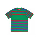 T-shirt vert à rayures bloquées Supreme GUESS NYC taille L grand 2020 SS20 OG