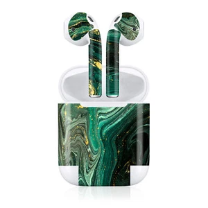 Folia dekoracyjna Folia ochronna Air Pod Etui Design Folie Zestaw zielony marmur R188-16 - Zdjęcie 1 z 6