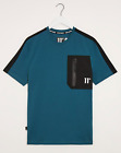 11 Degrees Contrast Detail Muscle Fit T-Shirt Size XL midnight blue/black RRP£20