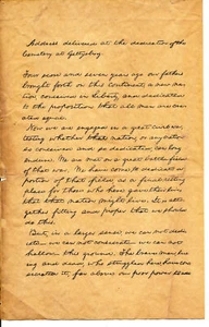 HISTORIC REPLICA OF ABRAHAM LINCOLN GETTYSBURG ADDRESS ON AGED PARCHMENT PAPER - Picture 1 of 2