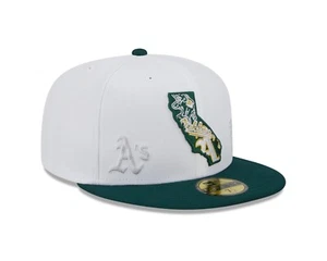 Oakland Athletics New Era White State 59FIFTY Fitted Hat - Picture 1 of 7