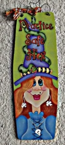 decoración halloween, bruja, hexágono, hexágono seguro, placa de pared, decoración navideña - Imagen 1 de 3