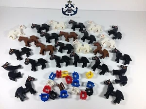 Lego Animal (scegli Sella e Colore) Cavallo + Sella per Castello, Città, Città - Foto 1 di 30