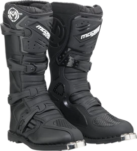 Moose Racing Qualifier Riding Boots BLACK Sizes 7-15 NEW - Picture 1 of 2