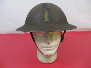 WWI US Army AEF M1917 Helmet Shell - Hand Painted 77th Infantry Division Emblem - Picture 1 of 16